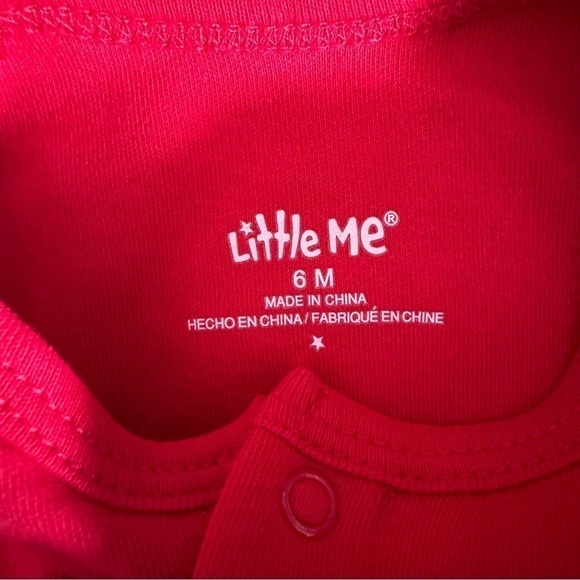 Little Me NEW My First Christmas Embroidered Onesie Size 6 Months - Picture 8 of 8